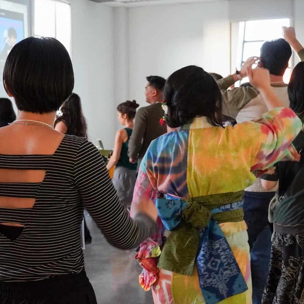 A group of young Japanese Canadians dancing the Tanko Bushi.